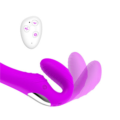 Foto 3 do produto Vibrador para Casal com 10 Modos de Vibração e Controle Remoto sem Fio - Nv Toys Roma Penetrador Strapless | Disponível em 2 Cores
