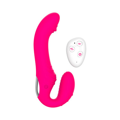 Foto 6 do produto Vibrador para Casal com 10 Modos de Vibração e Controle Remoto sem Fio - Nv Toys Roma Penetrador Strapless | Disponível em 2 Cores