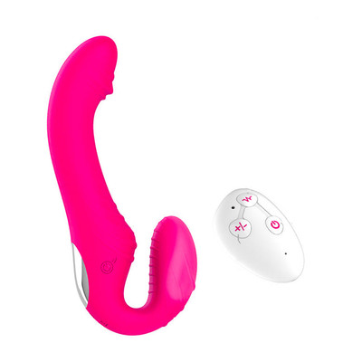 Foto 8 do produto Vibrador para Casal com 10 Modos de Vibração e Controle Remoto sem Fio - Nv Toys Roma Penetrador Strapless | Disponível em 2 Cores