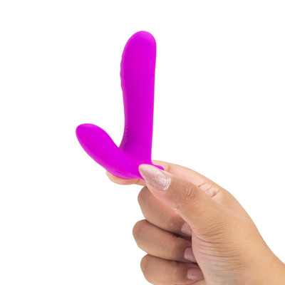 Vibrador para Casal Recarregável com 12 Modos de Vibração, Função Memória e Controle Remoto Sem Fio - Pretty Love Remote Control Massager | 7,5 x 2,4 cm
