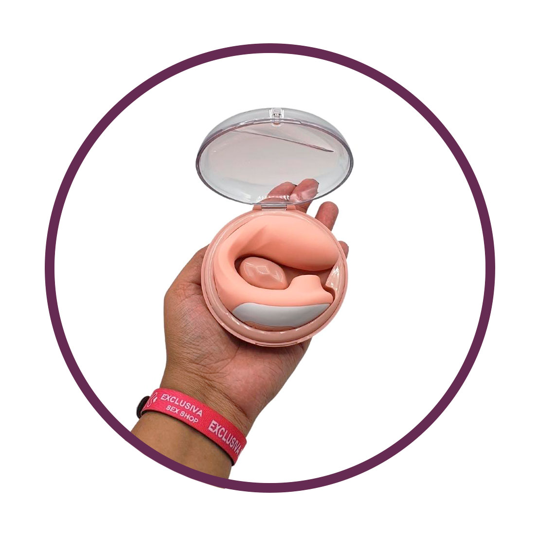 Vibrador para Casal com Carregador Magnético USB, 10 Modos de Vibração e Sucção - Adão e Eva Pocket | 16 x 3 cm - 6