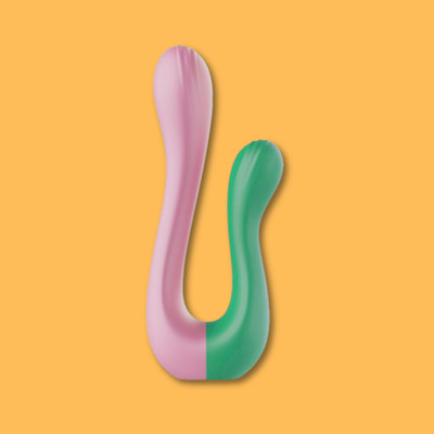Foto 2 do produto Vibrador para Casal com Duas Pontas Estimuladoras Flexíveis, 10 Modos de Vibração e Recarregável - Intt Toys Double Passion | Disponível em 3 Cores