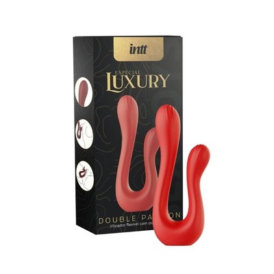 Vibrador para Casal com Duas Pontas Estimuladoras Flexíveis, 10 Modos de Vibração e Recarregável - Intt Toys Especial Luxury Double Passion