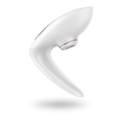 Foto 1 do produto Vibrador Para Casal com Estimulador de Clítoris Recarregável com 11 Níveis de Sucção e 10 Modos de Vibração - Satisfyer PRO 4 Couples - 8 x 1,5 cm