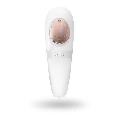 Foto 4 do produto Vibrador Para Casal com Estimulador de Clítoris Recarregável com 11 Níveis de Sucção e 10 Modos de Vibração - Satisfyer PRO 4 Couples - 8 x 1,5 cm