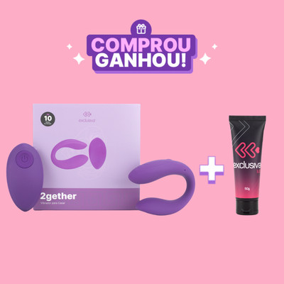Vibrador para Casal Flexível em Silicone com 10 Modos de Vibração, Carregamento via USB e Controle Remoto Sem Fio - Exclusiva 2gether | Disponível em 5 Cores