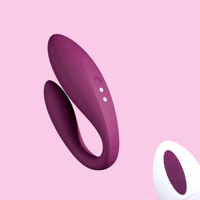 Vibrador para Casal Flexível em Silicone com Controle Remoto Sem Fio, 7 Modos de Vibração e Carregamento via USB - Kitty Earthquake | 8,5 x 1,6 cm