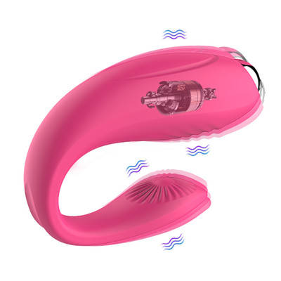 Foto 2 do produto Vibrador Para Casal Recarregável com 10 Modos de Vibrações - Vip Mix Vibrator | 20 x 3,1 cm
