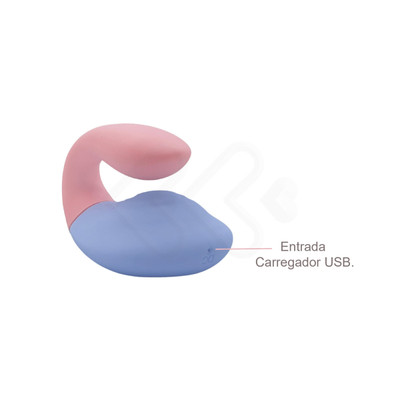 Foto 4 do produto Vibrador de Casal Recarregável com 11 Modos de Vibração e Controle Remoto Sem Fio - Topo Toys Gardenia | 6,4 x 4,4 cm