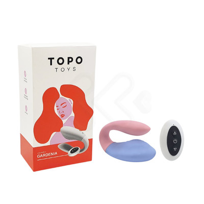 Foto 1 do produto Vibrador de Casal Recarregável com 11 Modos de Vibração e Controle Remoto Sem Fio - Topo Toys Gardenia | 6,4 x 4,4 cm