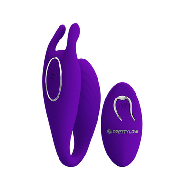Foto 2 do produto Vibrador para Casal Recarregável com 12 Modos de Vibrações e Controle Remoto sem Fio - Pretty Love Bill | 8,3 x 3,3 cm