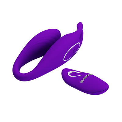 Foto 3 do produto Vibrador para Casal Recarregável com 12 Modos de Vibrações e Controle Remoto sem Fio - Pretty Love Bill | 8,3 x 3,3 cm