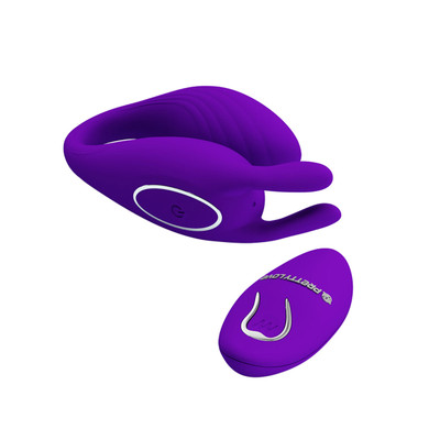 Vibrador para Casal Recarregável com 12 Modos de Vibrações e Controle Remoto sem Fio - Pretty Love Bill | 8,3 x 3,3 cm