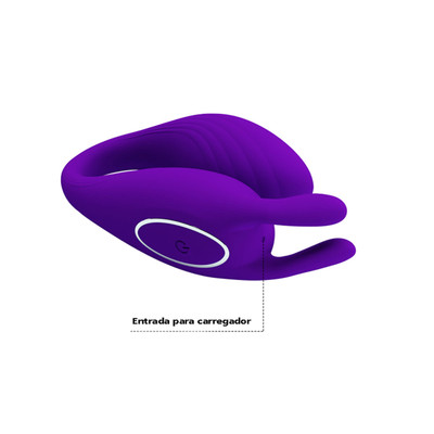 Foto 5 do produto Vibrador para Casal Recarregável com 12 Modos de Vibrações e Controle Remoto sem Fio - Pretty Love Bill | 8,3 x 3,3 cm