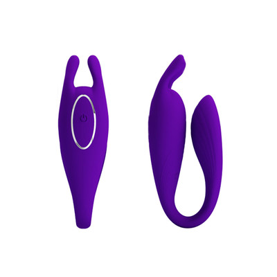 Foto 6 do produto Vibrador para Casal Recarregável com 12 Modos de Vibrações e Controle Remoto sem Fio - Pretty Love Bill | 8,3 x 3,3 cm