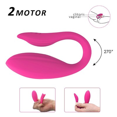 Foto 4 do produto Vibrador para Casal Recarregável com 12 Programas de Vibrações e Controle Remoto Sem Fio - SI Ariel | 8 x 2,1 cm