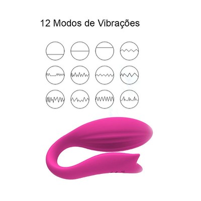 Foto 7 do produto Vibrador para Casal Recarregável com 12 Programas de Vibrações e Controle Remoto Sem Fio - SI Ariel | 8 x 2,1 cm