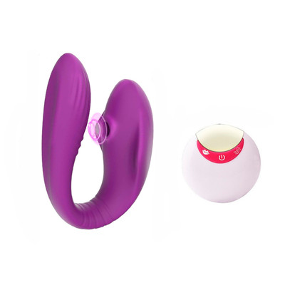 Foto 4 do produto Vibrador Para Casal Recarregável com 8 Modos de Vibrações, 5 Modos de Pulsação e Controle Remoto Sem Fio - Eletric Sucking Massager | 27 x 5,1 cm | Disponível em 3 Cores