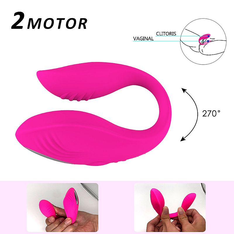 Vibrador para Casal Recarregável, Feito em Silicone, 12 Modos de Vibrações e App Control - Ella | Disponível em 2 Cores - 6
