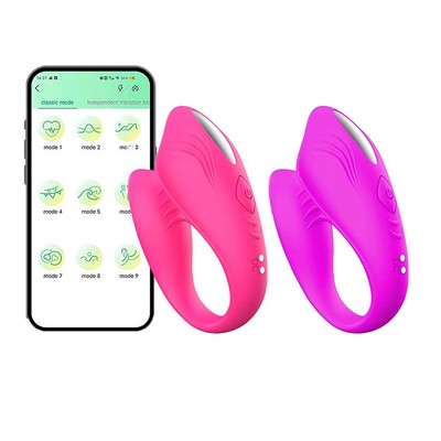Vibrador para Casal Recarregável, Feito em Silicone, 12 Modos de Vibrações e App Control - Ella | Disponível em 2 Cores
