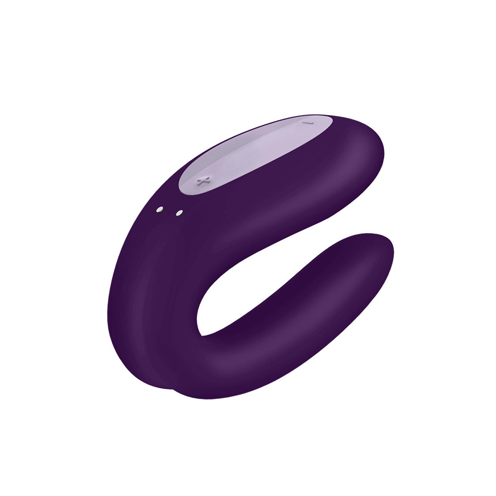 Vibrador para Casal Recarregável em Silicone com 10 Modos de Vibração, Aplicativo e À Prova D'Água - Satisfyer Double Joy | 6 x 4,1 cm | Disponível em 3 Cores - 3