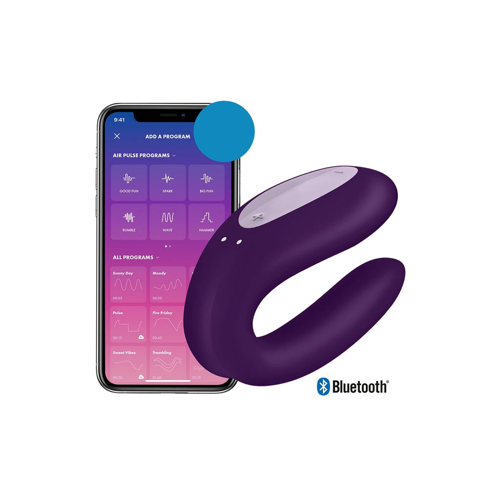 Vibrador para Casal Recarregável em Silicone com 10 Modos de Vibração, Aplicativo e À Prova D'Água - Satisfyer Double Joy | 6 x 4,1 cm | Disponível em 3 Cores - 7