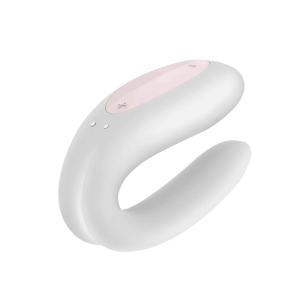 Vibrador para Casal Recarregável em Silicone com 10 Modos de Vibração, Aplicativo e À Prova D'Água - Satisfyer Double Joy | 6 x 4,1 cm | Disponível em 3 Cores - 10