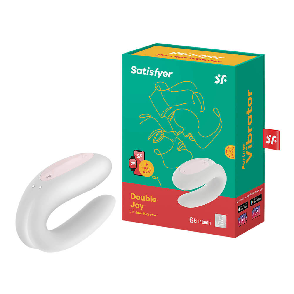 Vibrador para Casal Recarregável em Silicone com 10 Modos de Vibração, Aplicativo e À Prova D'Água - Satisfyer Double Joy | 6 x 4,1 cm | Disponível em 3 Cores - 8