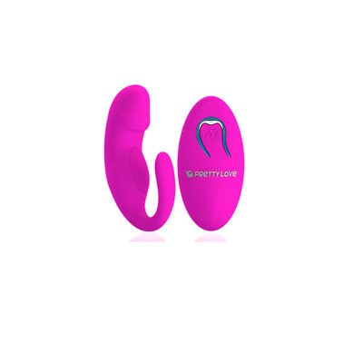 Foto 2 do produto Vibrador de Ponto G em Silicone com 12 Modos de Vibrações, Recarregável  e Controle Remoto sem Fio - Pretty Love Tiffany | Disponível em 3 Cores