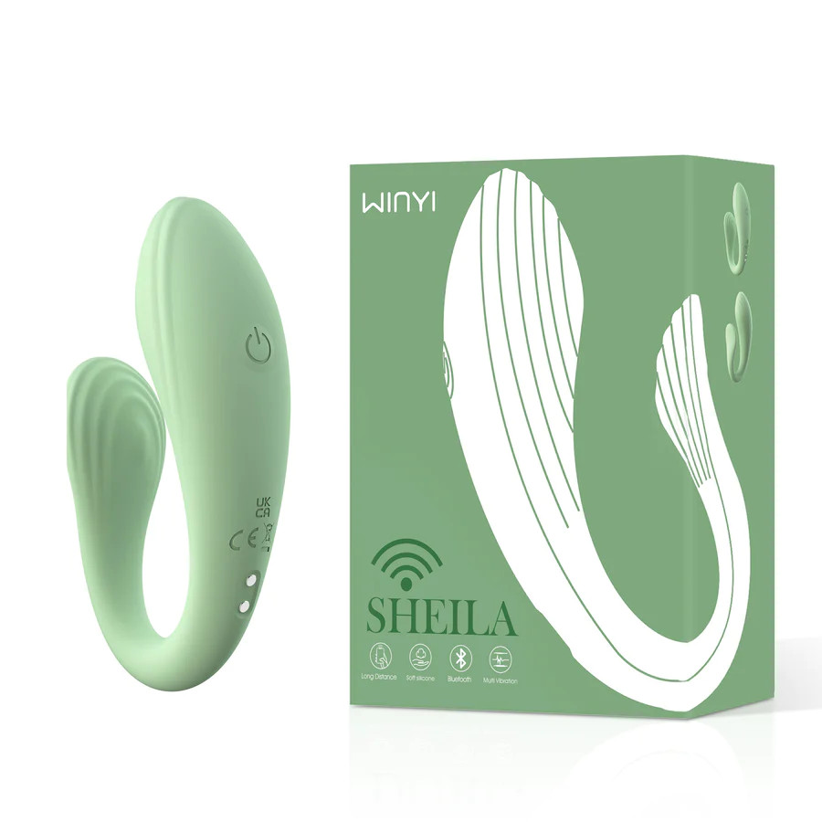 Vibrador para Casal Recarregável em Silicone com 9 Modos de Vibração e Controle por Aplicativo - Winyi Sheila | 14 x 3,5 cm - 3