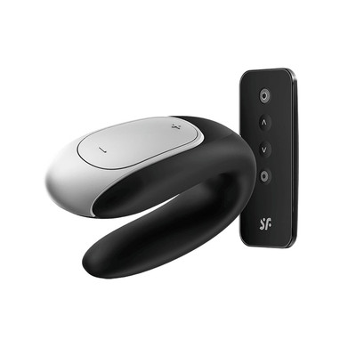 Foto 2 do produto Vibrador para Casal Recarregável em Silicone  Á Prova D'Água, 2 Motores e 10 Modos de Vibrações - Satisfyer Double Fun |9,3 x 4,2 cm | Disponível em 3 Cores