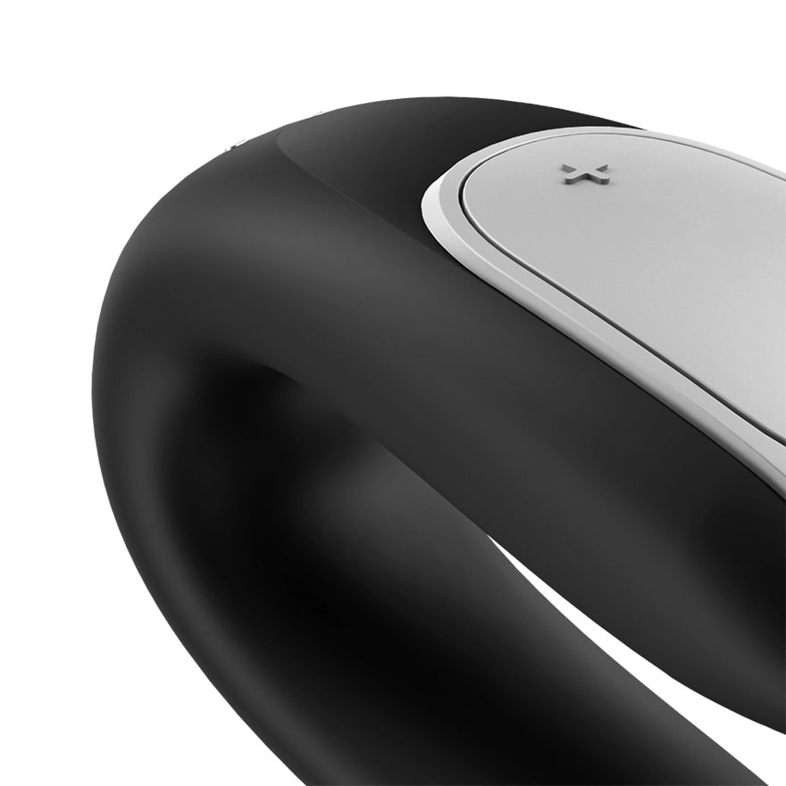 Vibrador para Casal Recarregável em Silicone com 10 Modos de Vibrações, Controle Remoto e Aplicativo - Satisfyer Double Fun | 9,3 x 4,2 cm | Disponível em 3 Cores - 4