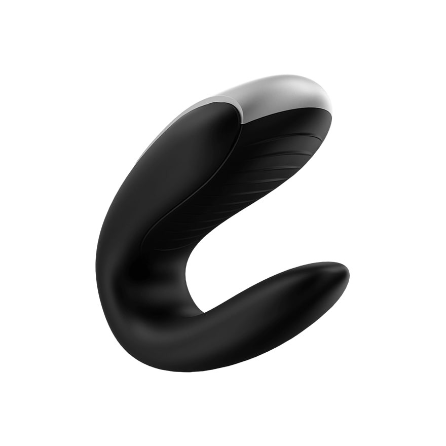 Vibrador para Casal Recarregável em Silicone com 10 Modos de Vibrações, Controle Remoto e Aplicativo - Satisfyer Double Fun | 9,3 x 4,2 cm | Disponível em 3 Cores - 3