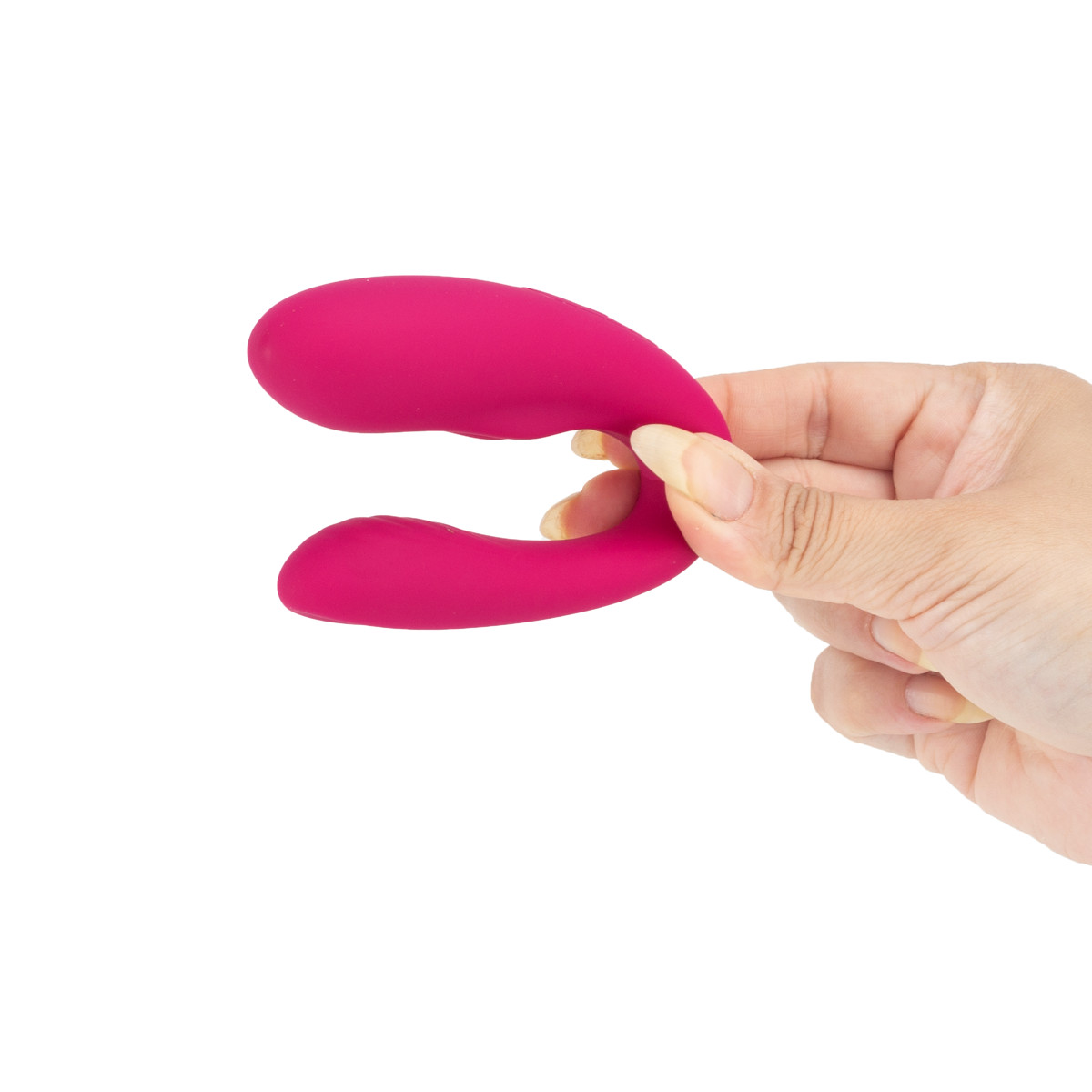 Vibrador de Casal em Silicone com Leves Texturas Massageadoras, 9 Modos de Vibração e Controle Remoto Sem Fio - S-Hande Viviana-RCT | 19 x 2,9 cm | Disponível em 2 Cores - 4