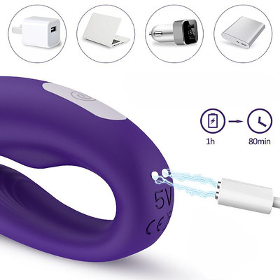 Foto 9 do produto Vibrador de Casal Recarregável em Silicone com Leves Texturas Massageadoras e 9 Modos de Vibração - S-Hande Viviana - 21,5 x 2,6 cm | Disponível em 2 Cores