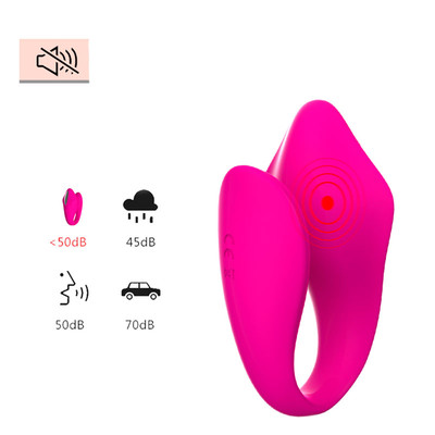 Foto 4 do produto Vibrador para Casal Revestido em Silicone com 12 Modos de Vibrações e Controle Remoto - Pleasure Dreams | 6,3 x 2,7 cm