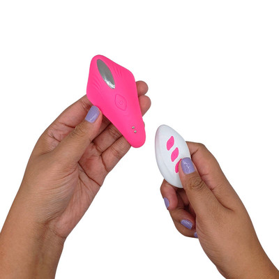 Vibrador para Casal Revestido em Silicone com 12 Modos de Vibrações e Controle Remoto - Pleasure Dreams | 6,3 x 2,7 cm
