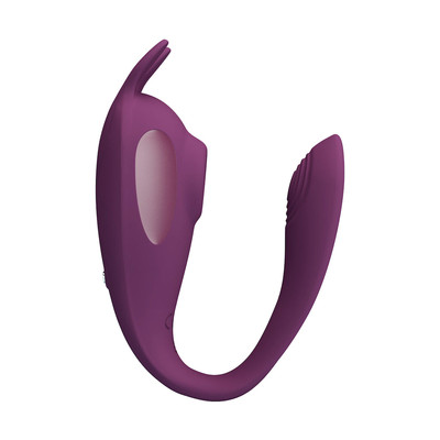 Foto 2 do produto Vibrador de Casal em Silicone com 10 Modos de Vibração e Pulsação, Controle Via Aplicativo e Recarregável - Pretty Love Shey | 8,5 x 2,7 cm