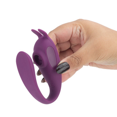 Vibrador de Casal em Silicone com 10 Modos de Vibração e Pulsação, Controle Via Aplicativo e Recarregável - Pretty Love Shey | 8,5 x 2,7 cm