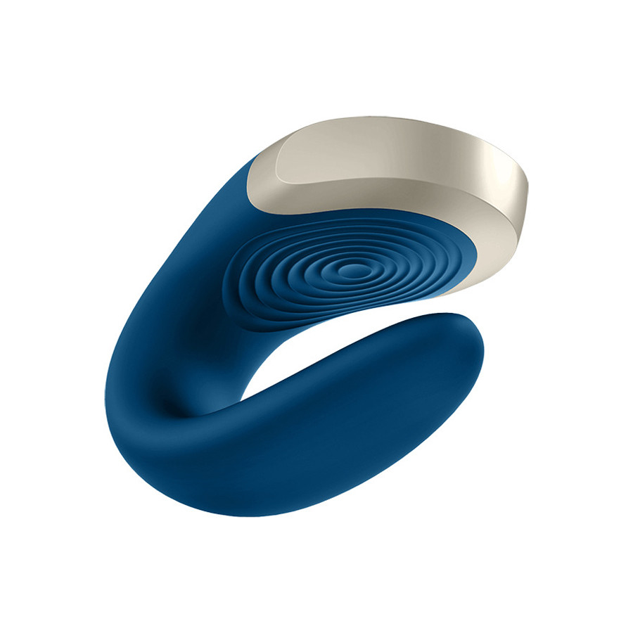 Vibrador de Casal em Silicone com 10 Modos de Vibração, Controle Remoto Sem Fio e Carregamento via Cabo USB Magnético - Satisfyer Double Love | 8,6 x 5,7 cm | Disponível em 3 Cores - 10