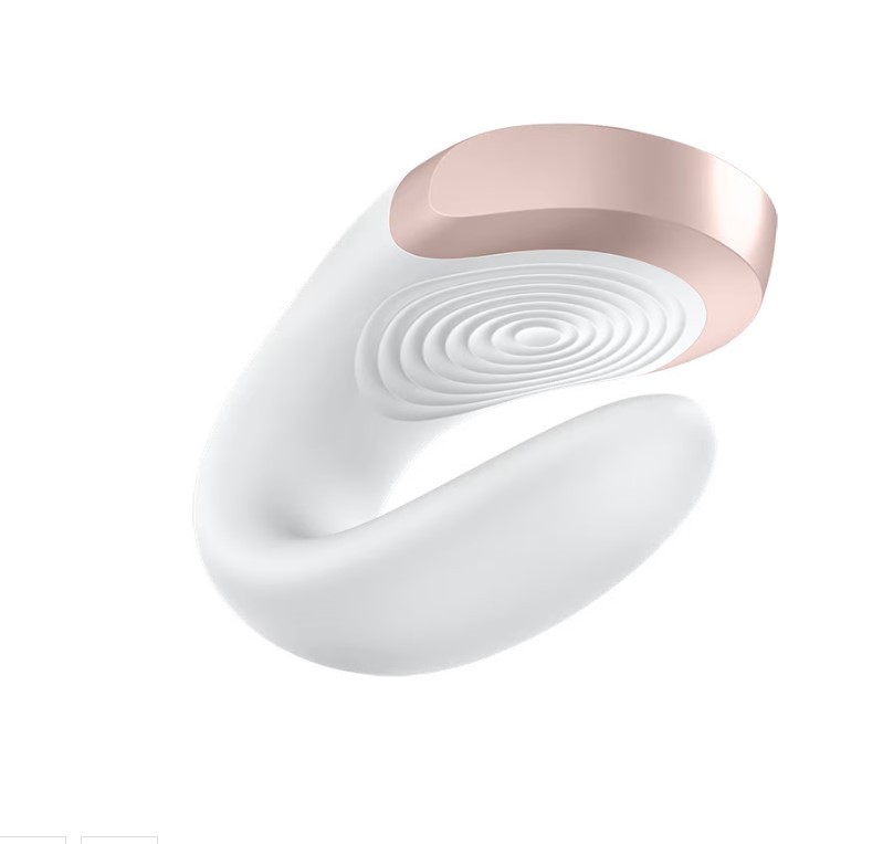 Vibrador de Casal em Silicone com 10 Modos de Vibração, Controle Remoto Sem Fio e Carregamento via Cabo USB Magnético - Satisfyer Double Love | 8,6 x 5,7 cm | Disponível em 3 Cores - 7