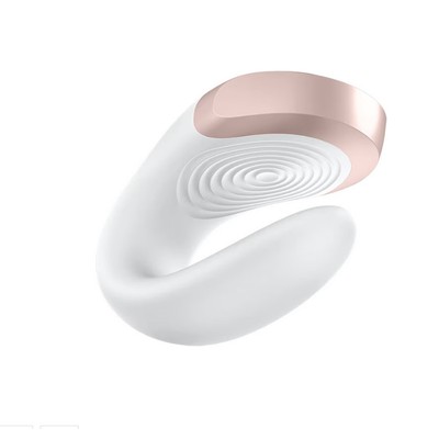 Foto 7 do produto Vibrador de Casal em Silicone com 10 Modos de Vibração, Controle Remoto Sem Fio e Carregamento via Cabo USB Magnético - Satisfyer Double Love - 8,6 x 5,7 cm | Disponível em 3 Cores