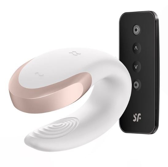 Vibrador de Casal em Silicone com 10 Modos de Vibração, Controle Remoto Sem Fio e Carregamento via Cabo USB Magnético - Satisfyer Double Love | 8,6 x 5,7 cm | Disponível em 3 Cores - 6