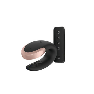 Foto 4 do produto Vibrador de Casal em Silicone com 10 Modos de Vibração, Controle Remoto Sem Fio e Carregamento via Cabo USB Magnético - Satisfyer Double Love - 8,6 x 5,7 cm | Disponível em 3 Cores