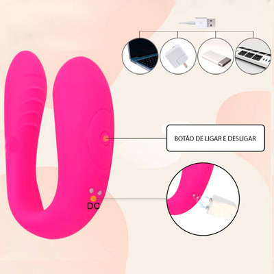 Vibrador para Casal em Silicone com 10 Modos de Vibração e Controle Remoto sem Fio, Recarregável - Electric Sucking Massager