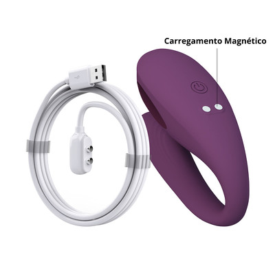 Foto 8 do produto Vibrador para Casal em Silicone com 10 Modos de Vibração e Pulsação com Controle via Aplicativo - Pretty Love Aari