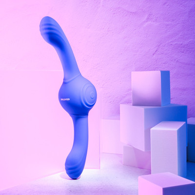 Vibrador para Casal em Silicone com 3 Vibrações Poderosas, Carregamento por Cabo USB e Resistente à Água - Evolved Our Gyro Vibe | 12 x 3,5 cm