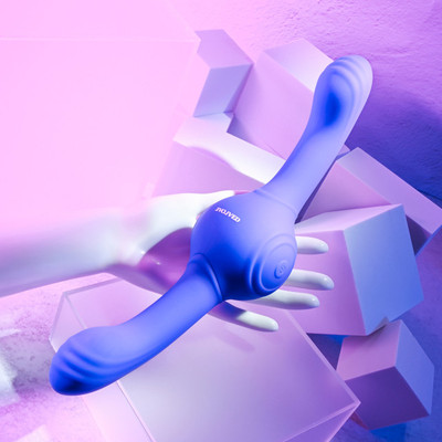 Vibrador para Casal em Silicone com 3 Vibrações Poderosas, Carregamento por Cabo USB e Resistente à Água - Evolved Our Gyro Vibe | 12 x 3,5 cm
