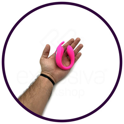 Foto 5 do produto Vibrador para Casal em Silicone Atóxico com 12 Modos de Vibração e Controle Remoto sem Fio - 11 x 3,6 cm | Disponível em 2 Cores