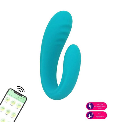 Vibrador para Casal em Silicone, Recarregável e Controle por Aplicativo com 9 Modos de Vibração - Mimosa Love | 9 x 2,7 cm
